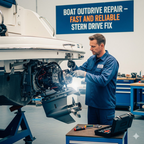 Outdrive repair boat