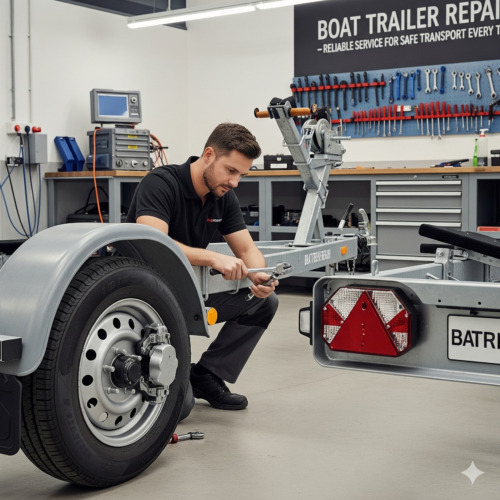 Professional trailer repair boat