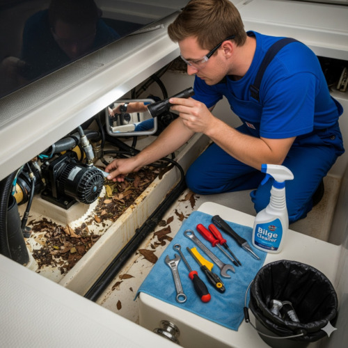 Professional bilge repair boat