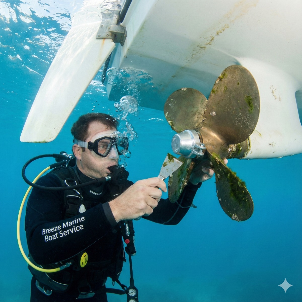 Underwater photograph of a Breeze Marine diver