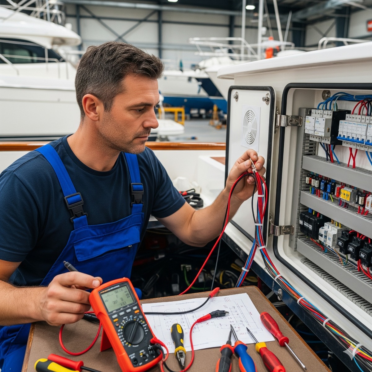 Marine boat repair, electrics.