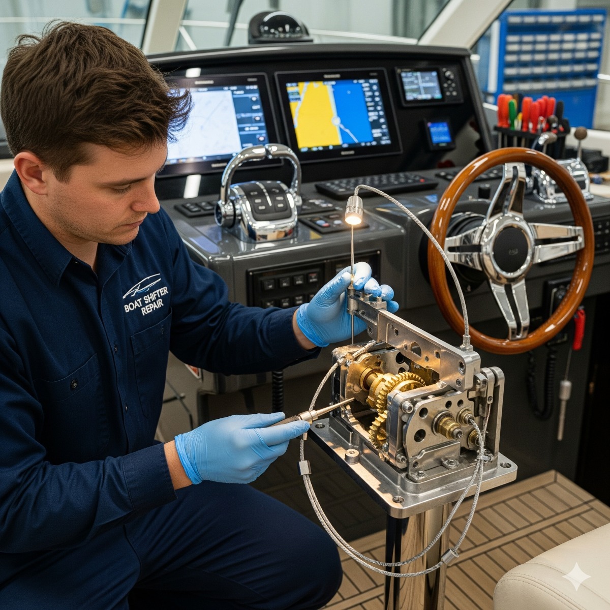 Marine Control Box & Shift Cable Repair