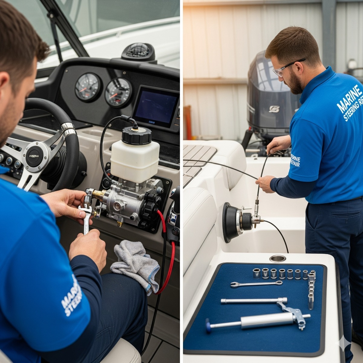 Marine Steering Repair Cable & Hydraulic