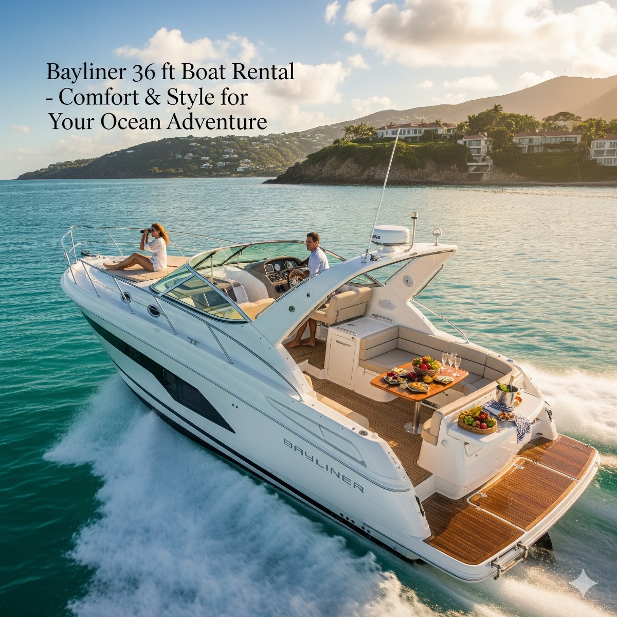 Bayliner 36 ft Boat Rental – Comfort & Style for Your Ocean Adventure