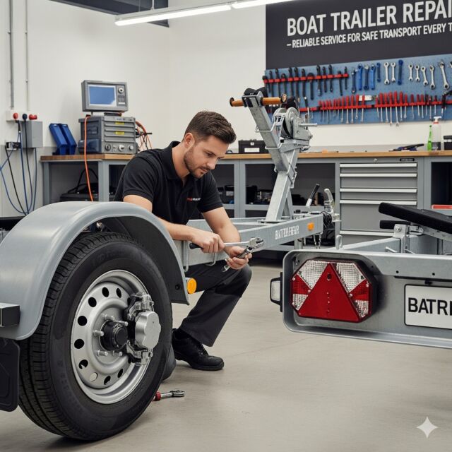 Saltwater Boat Trailer Yearly Service: Brakes, Frame and Tires
