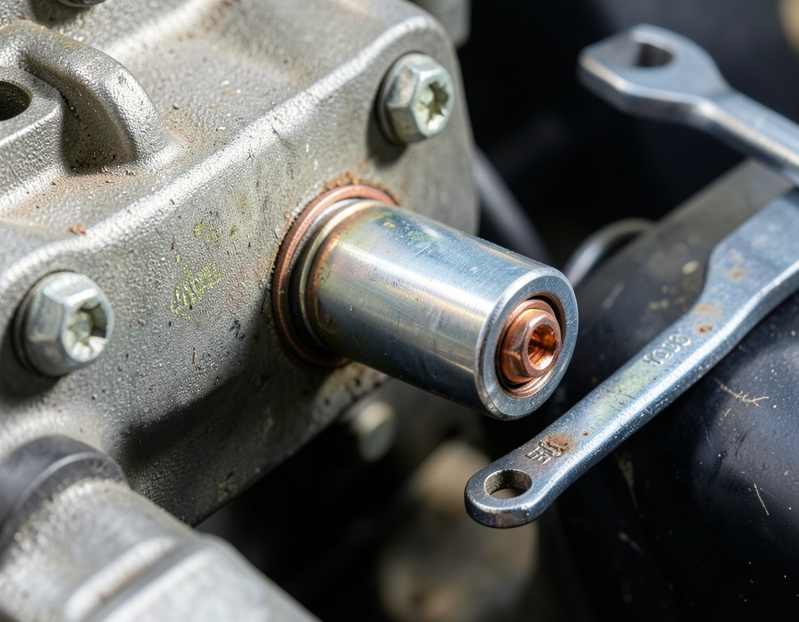 Montaż nowego elektromagnesu rozrusznika w silniku łodzi