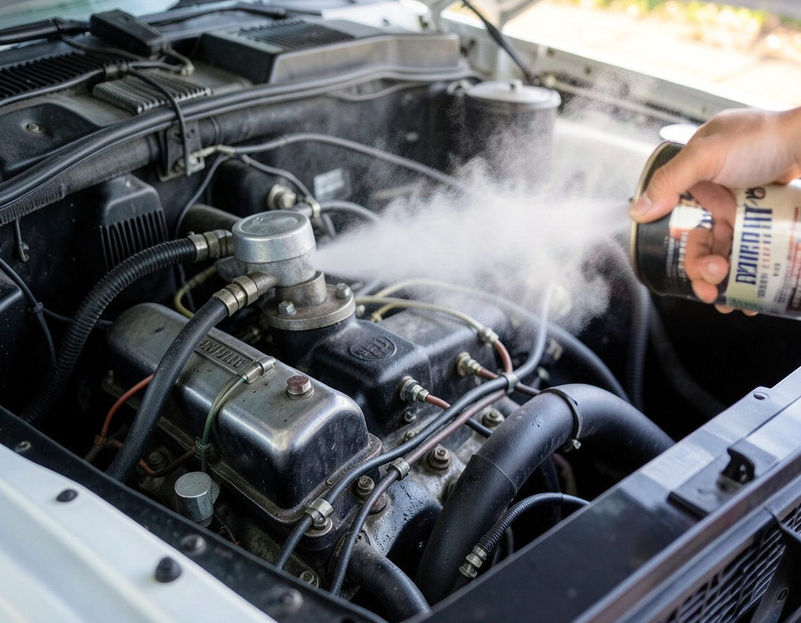 Fogging the engine air intake for winter storage