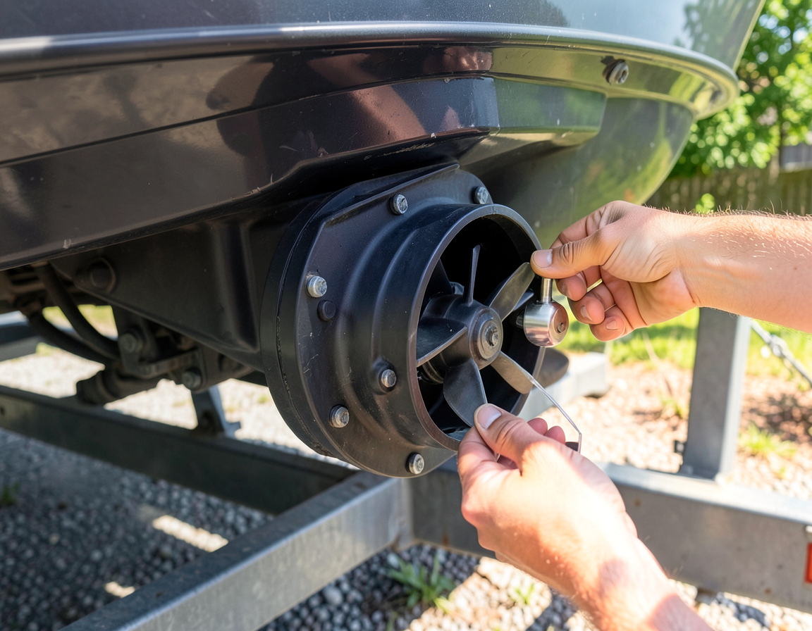 Inspecting the water pump impeller during spring commissioning