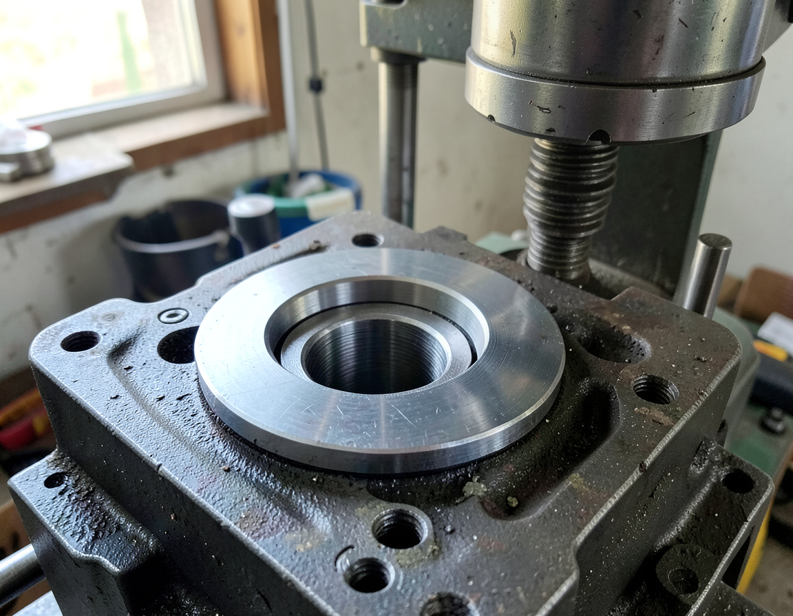 Torque plate installed on an engine block for honing