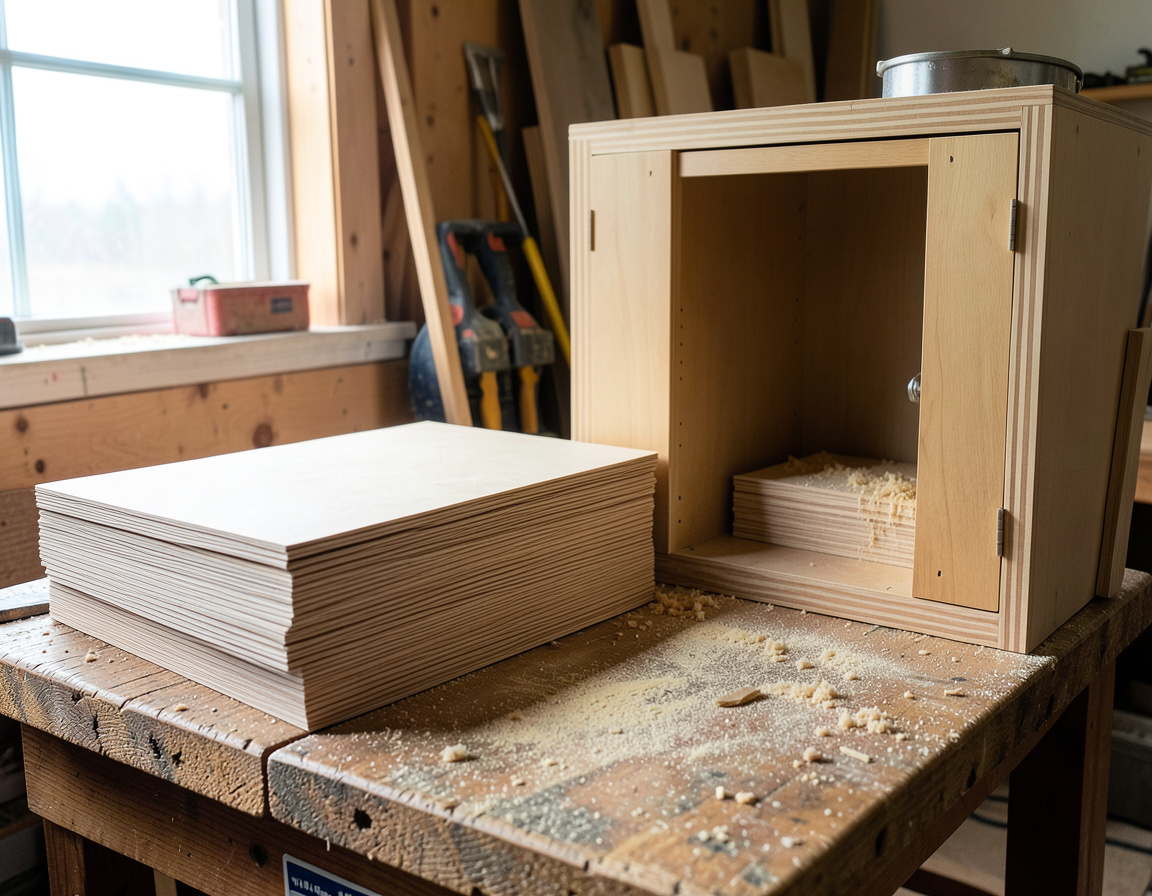 Marine plywood panels for custom boat cabinetry