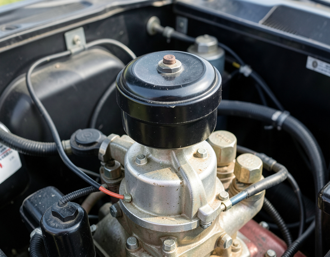 Electric choke housing on a marine carburetor